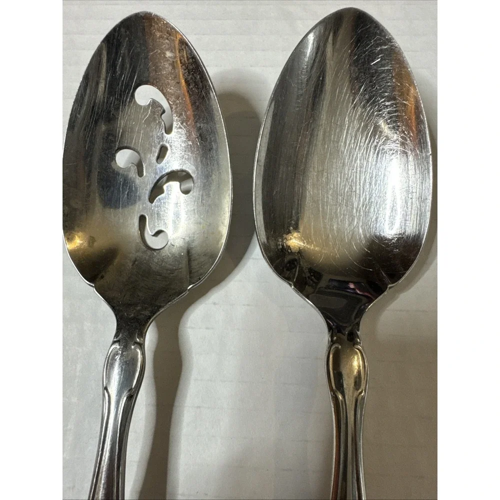Oneida Community CANTATA Glossy 2 Stainless SERVING Slotted And Serving Spoon